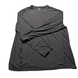 SWISS TECH Charcoal Gray Knit Long Sleeve Shirt Men's Size 2XL